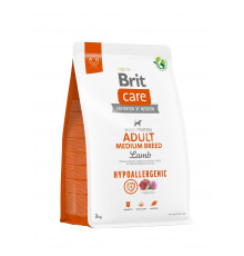  Корм сухий Brit Care Dog Hypoallergenic Adult Medium Breed для собак середніх порід гіпоалергенний з ягням 3 кг
