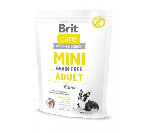 Корм сухий Brit Care Grain Free Mini Adult Lamb для дорослих собах мініатюрних порід з ягням 400 г