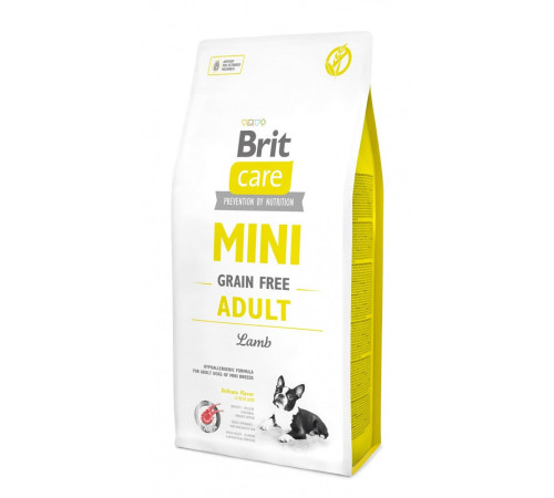 Корм сухий Brit Care Grain Free Mini Adult Lamb для дорослих собах мініатюрних порід з ягням 7 кг