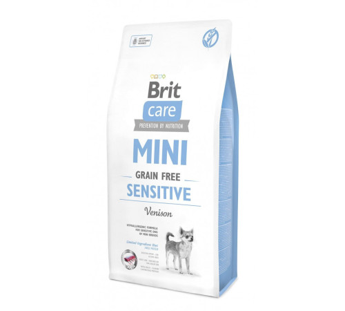 Корм сухий Brit Care Grain Free Mini Sensitive для собак мініатюрних порід з чутливим травленням з олениною 7 кг