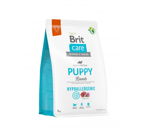 Корм сухий Brit Care Dog Hypoallergenic Puppy для цуценят гіпоалергенний з ягням 3 кг