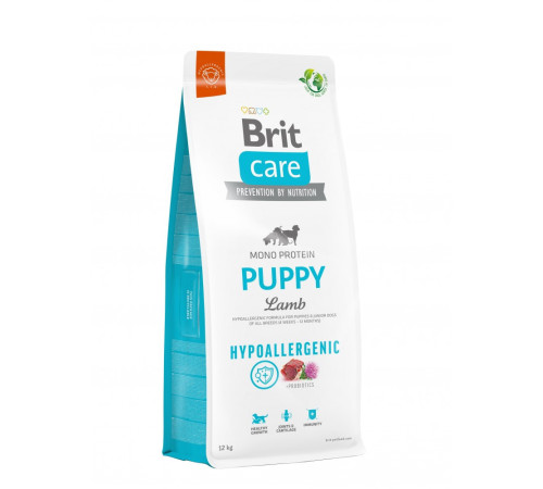 Корм сухий Brit Care Dog Hypoallergenic Puppy для цуценят гіпоалергенний з ягням 12 кг