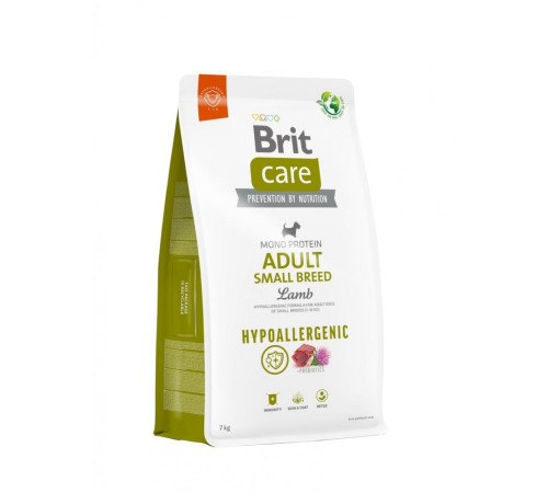 Корм сухий Brit Care Dog Hypoallergenic Adult Small Breed для дорослих собак малих порід від 1 до 10 кг гіпоалергенний з ягням 7 кг