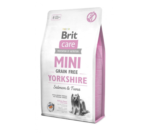 Корм сухий Brit Care Grain Free Mini Yorkshire для йоркширських тер’єрів з лососем та тунцем 2 кг