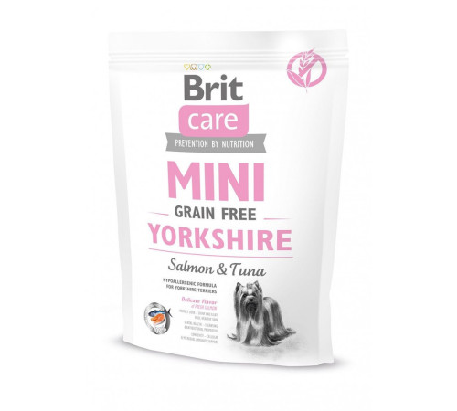 Корм сухий Brit Care Grain Free Mini Yorkshire для йоркширських тер’єрів з лососем та тунцем 400 г