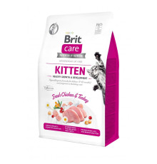 Корм сухий Brit Care Cat Grain Free Kitten Healthy Growth and Development для кошенят для здорового зростання та розвитку з куркою та індичкою 0,4 кг