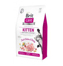 Корм сухий Brit Care Cat Grain Free Kitten Healthy Growth and Development для кошенят для здорового зростання та розвитку з куркою та індичкою 2кг