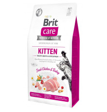 Корм сухий Brit Care Cat Grain Free Kitten Healthy Growth and Development для кошенят для здорового зростання та розвитку з куркою та індичкою 7кг