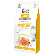Корм сухий Brit Care Cat Grain Free Haircare Healthy and Shiny Coat для котів догляд за шкірою і шерстю лосось та курка 7кг