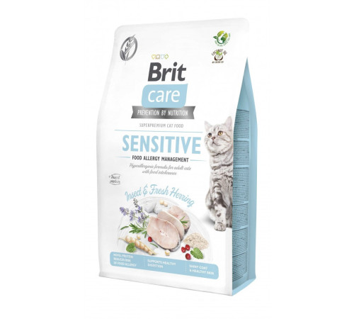 Корм сухий Brit Care Cat Grain Free Insect для дорослих котів з харчовою непереносимістю з комахами та рибою 2 кг