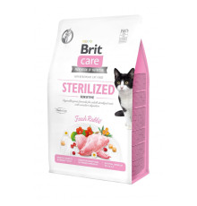Корм сухий Brit Care Cat Grain Free Sterilized Sensitive для стерилізованих котів з чутливим травленням з кроликом 2кг
