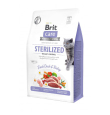 Корм сухий Brit Care Cat Grain Free Sterilized Weight Control для стерилізованих котів з надмірною вагою качка та індичка 2кг