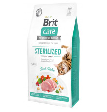 Корм сухой Brit Care Cat Grain Free Sterilized Urinary Health для стерилизованых котов здоровье мочеполовой системы с курицей 7кг