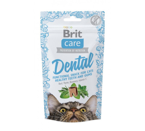 Ласощі Brit Care Functional Snack Dental д/котів для здоров я зубів та ясен з індичкою 50 г