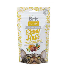 Ласощі Brit Care Functional Snack Shiny Hair д/котів для здоров я шкіри та шерсті з лососем 50 г