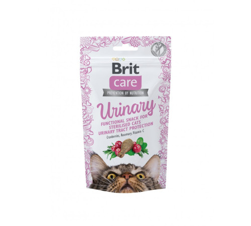 Ласощі Brit Care Functional Snack Urinary для котів д/здоров я сечовидільної системи з індичкою 50 г