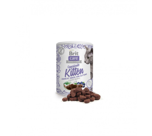 Ласощі Brit Care Superfruits Kitten д/кошенят від 6 тижнів з куркою кокосом та чорницею 100 г