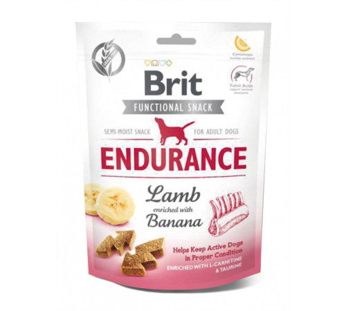 Ласощі Brit Care Functional Snack Endurance для собак з підвищеною активністю з ягням та бананом 150 г