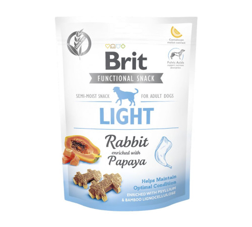 Ласощі Brit Care Functional Snack Light для собак для контролю ваги з кроликом та папаєю 150 г